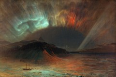 AURORA BOREALIS ARCTIC EXPEDITION 1865 PAINTING BY FREDERIC CHURCH REPRO