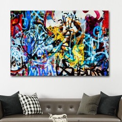Colorful Abstract Canvas Wall Art Modern Abstract Canvas Print Aesthe Home Decor