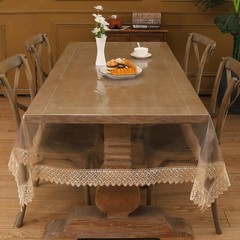 Clear Vinyl Tablecloth Protector Waterproof/Oil-Proof Plastic Square Transparent