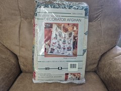 Vintage Texture Woven 100% Cotton Afghan “Magic Of Christmas” 48” x 60”