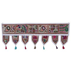Ethnic Cotton Door Hanging Toran Bohemian Patchwork Embroidered Home Decor