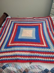 New Handmade! Crochet afghan throw Granny Square, 53″ x 53″