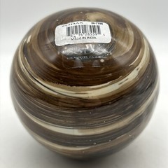 New ZODAX Decorative Round 4” Diameter Sphere Brown Swirl Made In INDIA