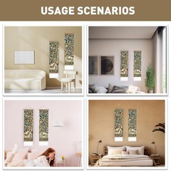 2 Pack Deer and Tree Vertical Tapestry, Folk Art Style Wall Tapestry with Tas…
