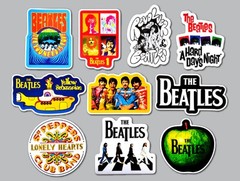 The Beatles Vinyl Sticker Lot (10 Stickers) psychedelic classic rock pink floyd