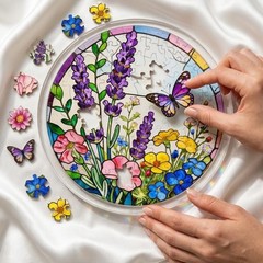 Charming Butterfly Acrylic Puzzle Suncatcher, DIY Suncatcher Puzzle Kit Window