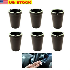 1-6 Pack Glow in Dark Butt Bucket Ashtray Cigarette Extinguishing Cup Car Holder