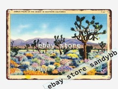 1930-45 Joshua Palms Desert Southern California tin sign decoration things