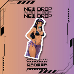 Beach Blackfire| Goth Anime Girl Waifu Sticker Decal