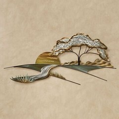 Oak Hill Landscape Sunset Indoor Outdoor Metal Wall Art Sculpture