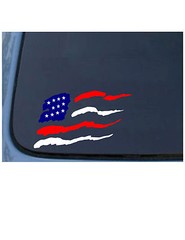 USA Multicolor Stylized American Flag Vinyl Window Decal/Sticker