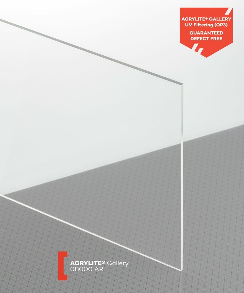 Acrylic Glass Non Glare 99% UV Protected Shatterproof Museum Display For Frames