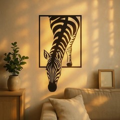 Zebra Wall Art Black and White Animal Print Decor for Living Room Office Bedroom