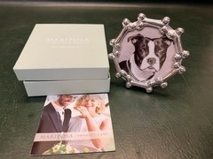 Mariposa Dog Bone Round Picture Frame in Box ~ Fits 4″ in Diameter