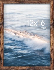 12×16 Picture Frame Brown, for Horizontal or Vertical Wall Mounting, 1 Pack