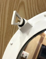 White Nautical Porthole Mirror 12in Aluminum Maritime Ship Window Wall Decor