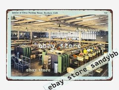 1930-45 Interior of Citrus Packing House, Southern California tin sign