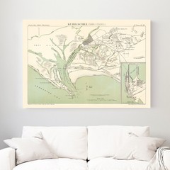 Old Map of Karachi 1888 – Vintage Pakistan Art Wall Decor Pr