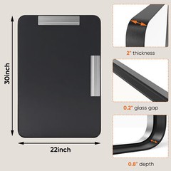 Black Metal Framed Vanity Mirror for Bathroom in 3 Sizes – Anti-Rust Finish