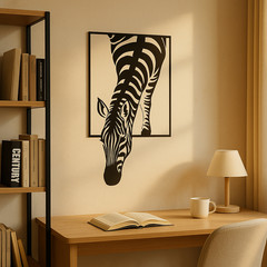 Zebra Wall Art Black and White Animal Print Decor for Living Room Office Bedroom