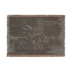 Shadow The Hedgehog Motorcycle Woven Tapestry Blanket (52by37)