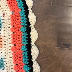 Handmade Crochet Round Area Rug Boho Mandala Circles Acrylic 52″