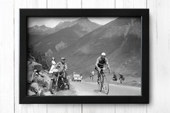Gino Bartali – Tour de France 1950 Photography Canvas Print (unframed)