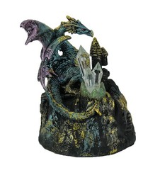 Zeckos Blue Dragon of Crystal Castle Color Changing LED Statue
