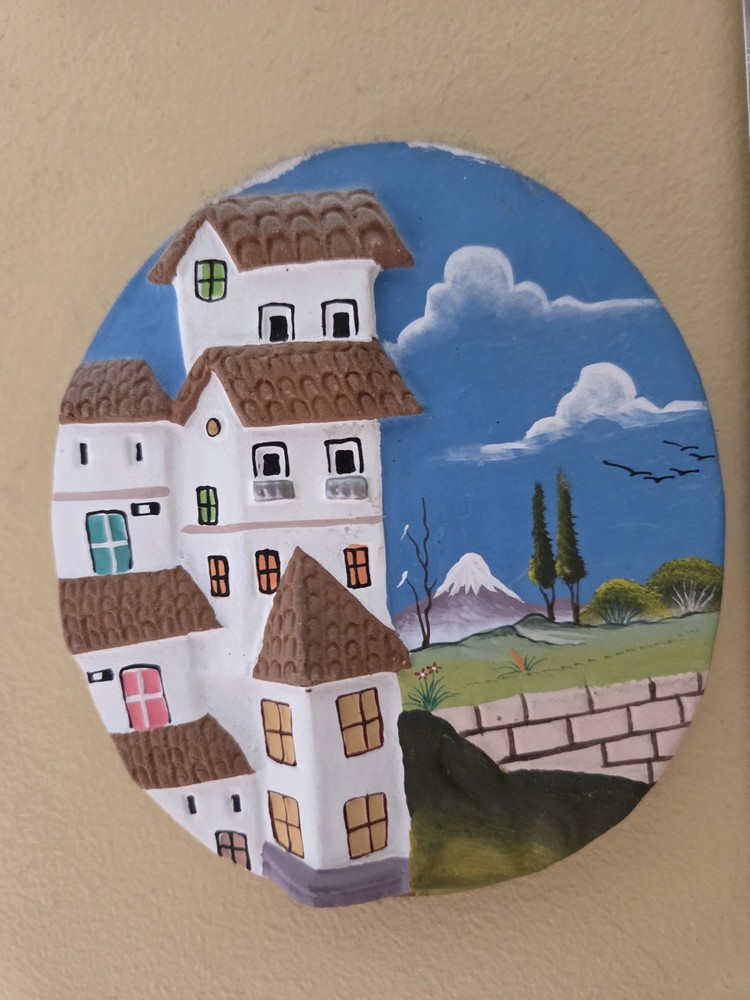 Four (4) Small Hand-Painted Wall Hangings