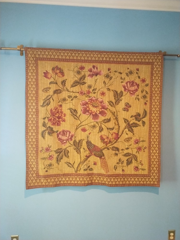 Birds of Paradise Border Woven Decor Wall Hanging European Tapestry