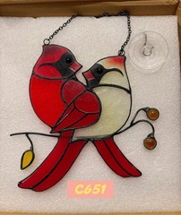 Handmade Stained Glass Bird Suncatcher. Great Gift For Home Decor