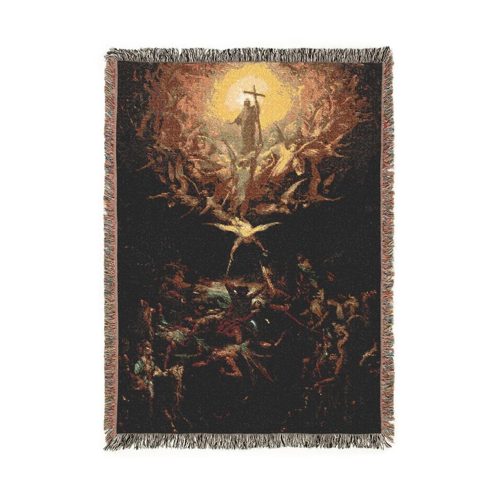 he has risen woven tapestry blanket [52by37]