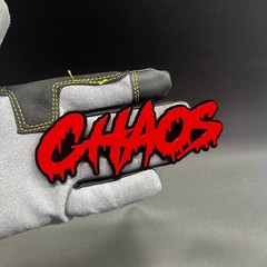 1x Drip CHAOS Custom Text 3D Acrylic Car Emblem Badge Multicolor Fender Decal
