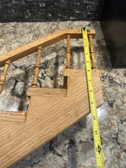 Vintage Handmade Stair Step Shelf Staircase Set Of 2 Trinkets Figures Spindles
