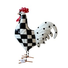 NEW Mackenzie-Childs Checkerdot Rooster – Large in Original Box