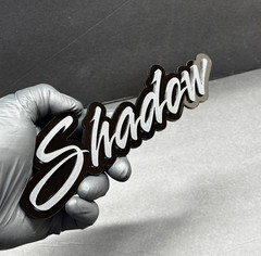 Custom Lazer Cut Car Acrylic Emblem Badge MULTI COLOR Customized Text Names/LOGO