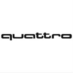 QUATTRO AUDI WINDSHIELD DECAL CAR STICKER 30″W X 3.3″H Black-White!