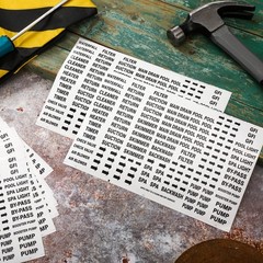 2500 Pcs Pool Equipment Identification Labels Waterproof Sticker Labels for S