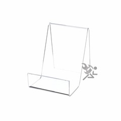 Acrylic 4″ Book or Box Display Stand Easel with 1-1/2″ Resting Shelf