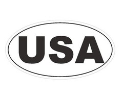 United States USA EURO OVAL Bumper Sticker or Helmet Sticker D137 Laptop Phone