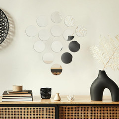 60 Pieces Small Circle Craft Mirror, 2 Inch Mini Mosaic Mirror Tiles round Decor