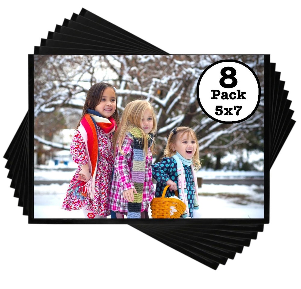 8 Pack 5×7 Inch Magnetic Photo Sleeves Picture Frames for Refrigerator