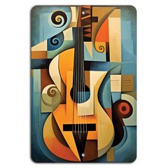 Abstract Guitar Sign BanginPrints Aluminum Rectangle Vertical Decor