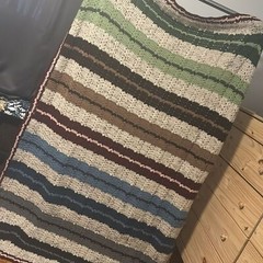 Handmade Afghan Hand Crocheted Blanket NEW Size 78in x 56in Multicolored Throw