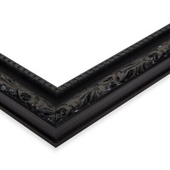ArtToFrames Custom Picture Poster Frame Black Engraved 1.5″ Wide Wood