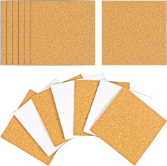 Self-Adhesive Cork Squares 4×4 Inches Cork Backing Sheets Cork Tiles Coasters