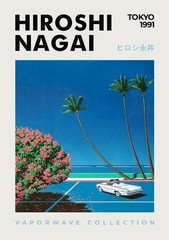 Hiroshi Nagai Tokyo 1991 Poster Canvas Print Vaporwave Retro City Pop Wall Art