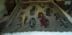 Mill Street Ford Logo Mustang Woven Graphic Tapestry Throw Blanket – Multi-Color