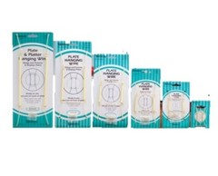 Deluxe Wire Plate Hanger CHOICE of 6 Sizes BRASS or WHITE – FREE SHIPPING