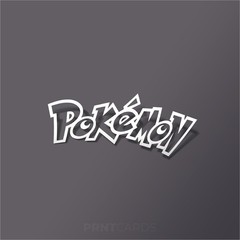 Pokemon Logo Vinyl Decal Waterproof Sticker Car Laptop Wall Multiple Sizes
